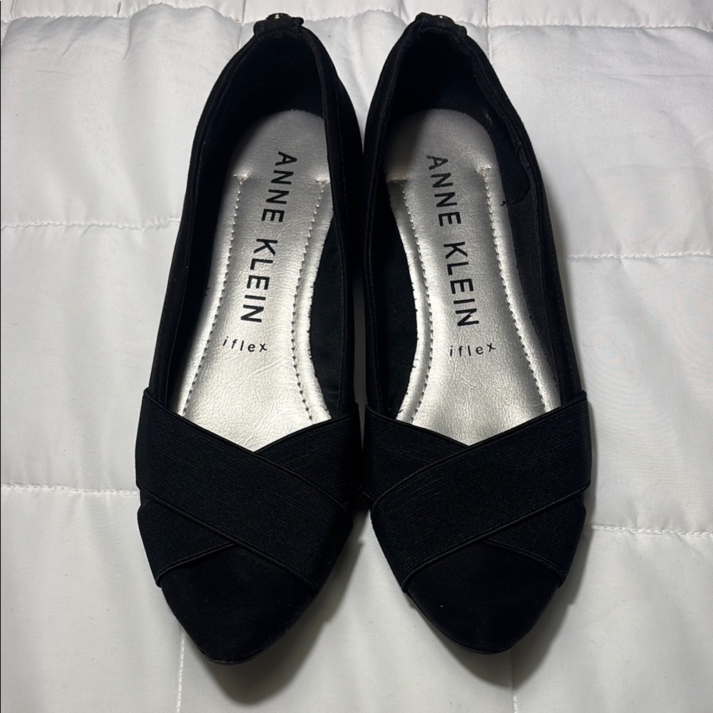 Anne Klein Oalise Black Flats Slip-On - Picture 2 of 9